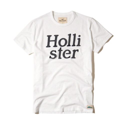 NWT HOLLISTER Printed And Applique Logo Graphic Men T Shirt Tee By Abercrombie